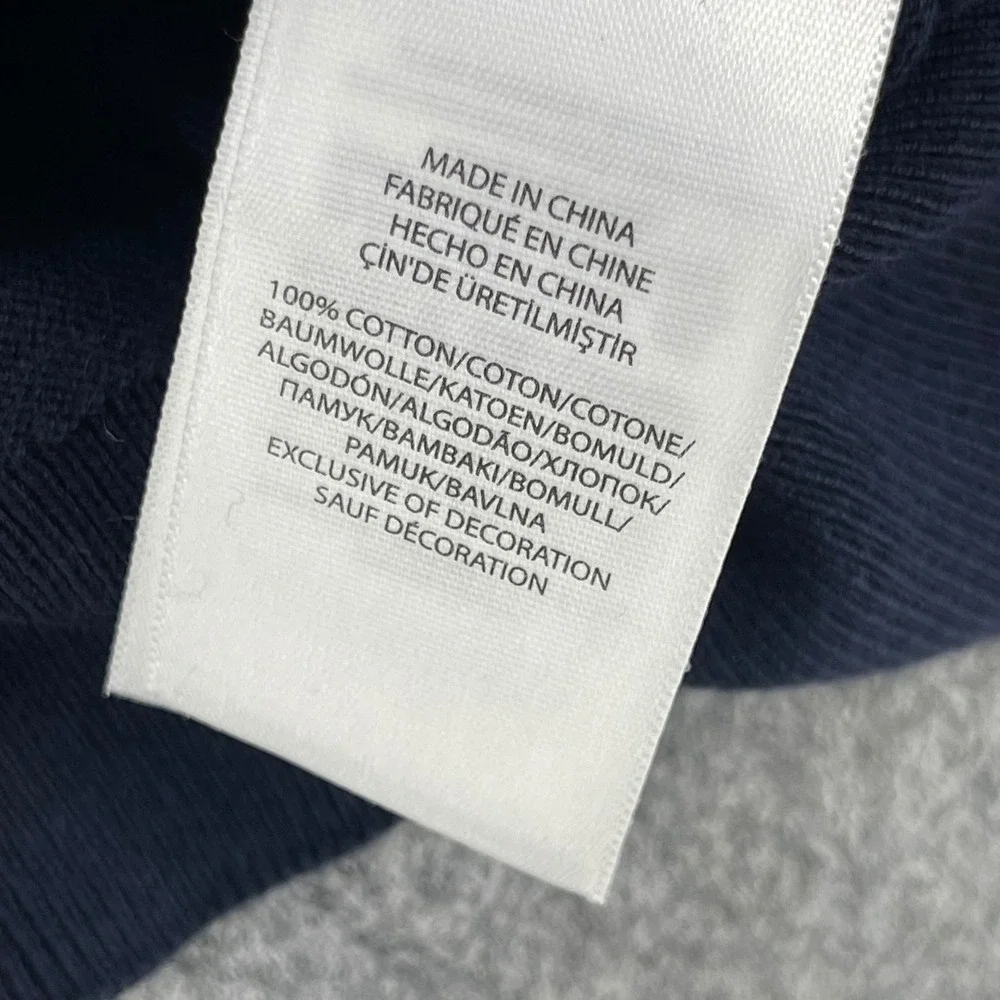 Polo Ralph Lauren V-Neck Sweater Men Large Blue Pima Cotton Pony Logo Preppy